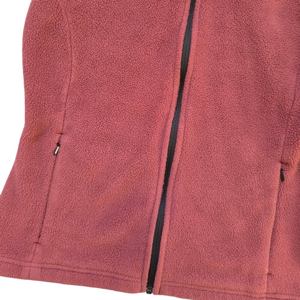 Eddie Bauer Fleece Vest Jacket Women's Size S Maroon Full Zip Sleeveless Hiking - Picture 3 of 8